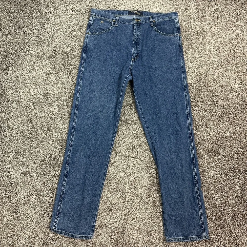 Wrangler 38x36 George Strait Cowboy Cut Jeans Blue Straight Leg 13MGSHD